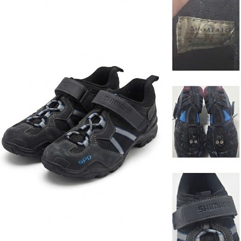 Shimano SH-MT41G Cycling Shoes Mens 7.6 Gray Good SPD Cleat Mountain Bike MTB